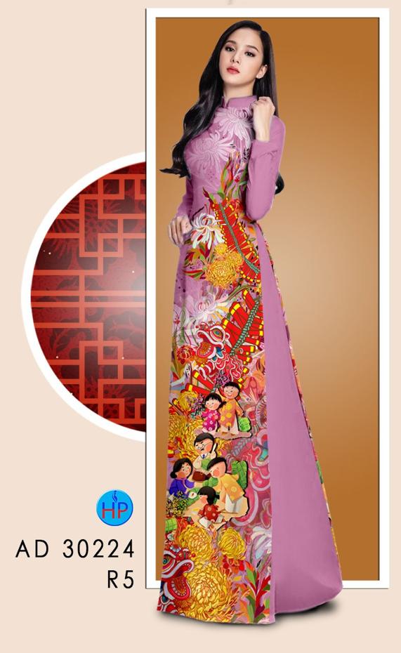 Vải Áo Dài Tết Sum Vầy kiểu mới AD 30224