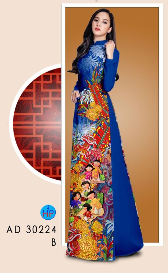 Vải Áo Dài Tết Sum Vầy kiểu mới AD 30224