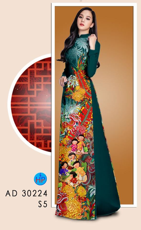 Vải Áo Dài Tết Sum Vầy kiểu mới AD 30224