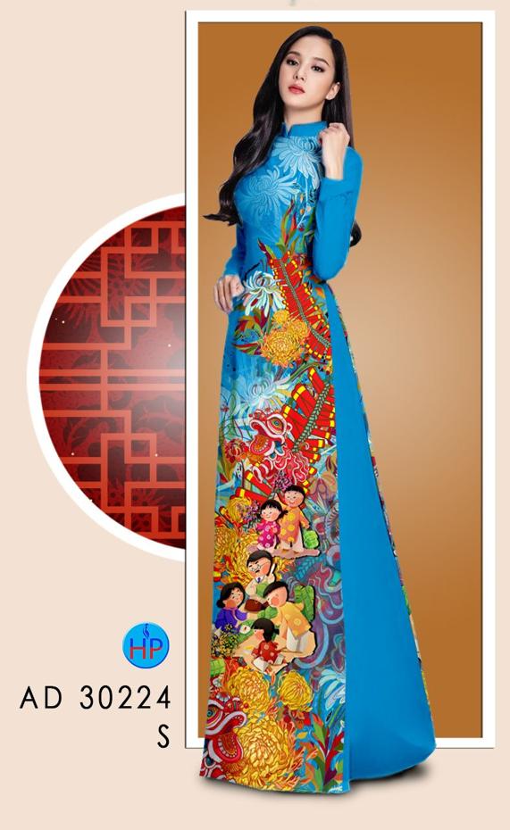 Vải Áo Dài Tết Sum Vầy kiểu mới AD 30224