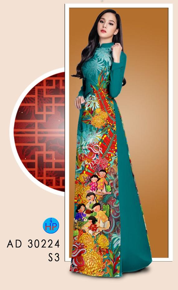 Vải Áo Dài Tết Sum Vầy kiểu mới AD 30224