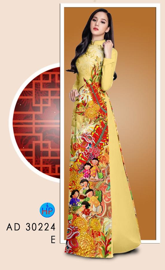 Vải Áo Dài Tết Sum Vầy kiểu mới AD 30224