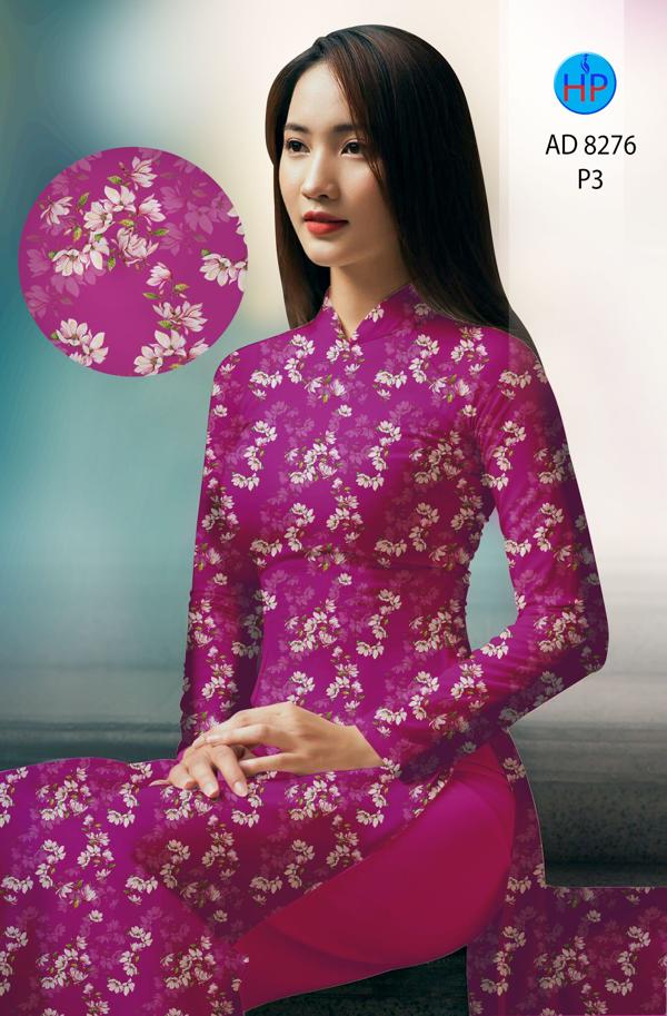 Vải Áo Dài Hoa Đều mới ra AD 8276