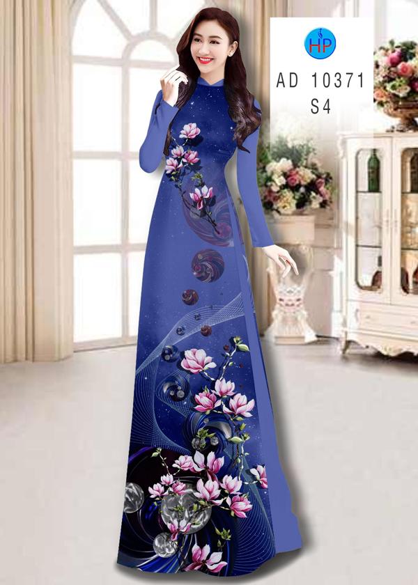 Vải Áo Dài Hoa In 3D kiểu mới AD 10371 42 Vải Áo Dài Hoa In 3D kiểu mới AD 10371