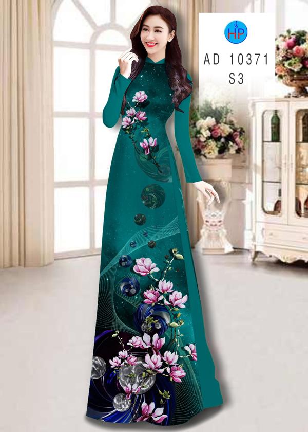Vải Áo Dài Hoa In 3D kiểu mới AD 10371 43 Vải Áo Dài Hoa In 3D kiểu mới AD 10371