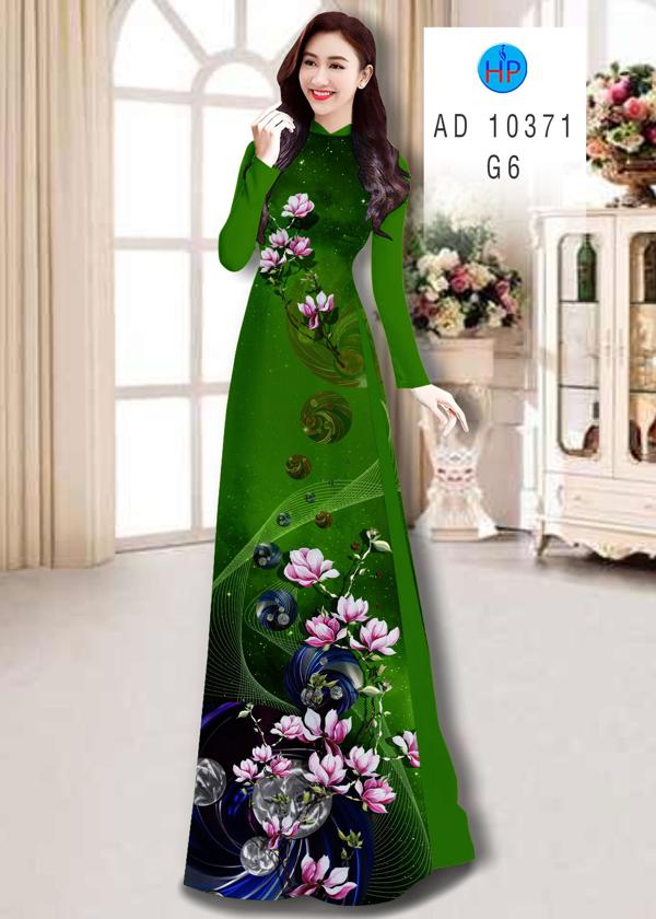 Vải Áo Dài Hoa In 3D kiểu mới AD 10371 48 Vải Áo Dài Hoa In 3D kiểu mới AD 10371