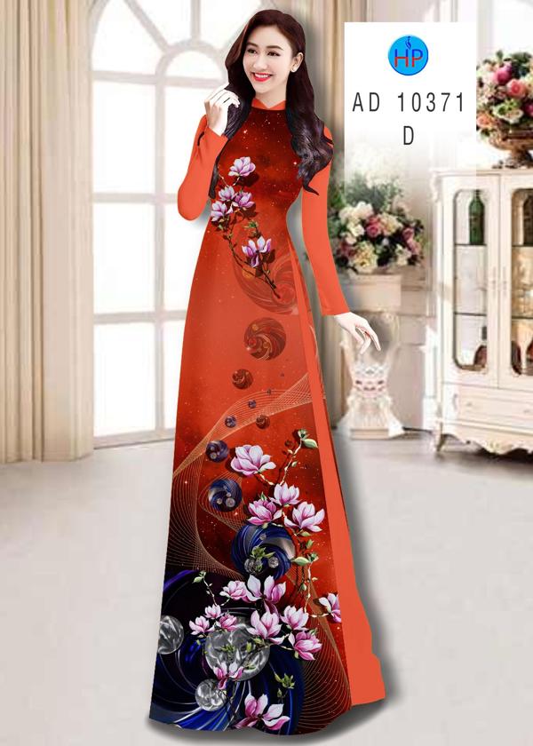 Vải Áo Dài Hoa In 3D kiểu mới AD 10371 50 Vải Áo Dài Hoa In 3D kiểu mới AD 10371