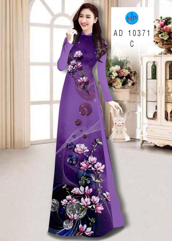 Vải Áo Dài Hoa In 3D kiểu mới AD 10371 51 Vải Áo Dài Hoa In 3D kiểu mới AD 10371