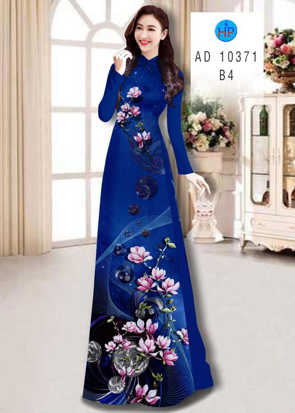 Vải Áo Dài Hoa In 3D kiểu mới AD 10371 53 Vải Áo Dài Hoa In 3D kiểu mới AD 10371