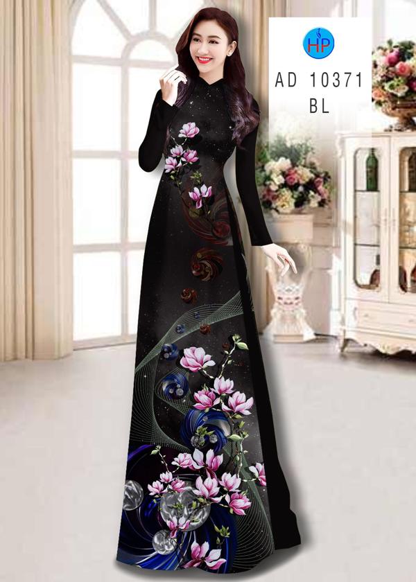 Vải Áo Dài Hoa In 3D kiểu mới AD 10371 54 Vải Áo Dài Hoa In 3D kiểu mới AD 10371