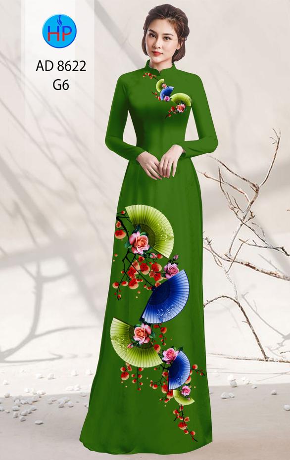 Vải Áo Dài Hoa In 3D thiết kế 2020 AD 8622