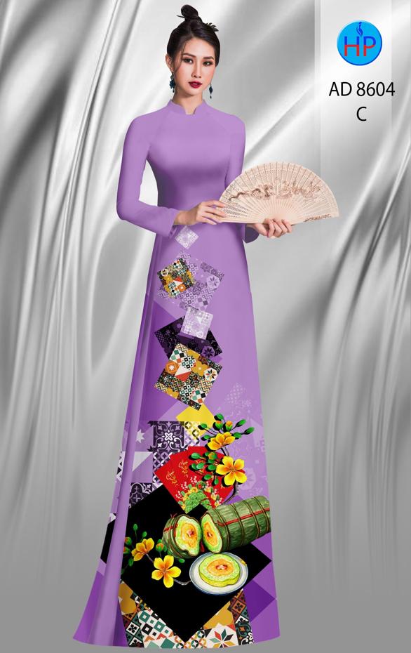 Vải Áo Dài Hoa Mai Tết thiết kế 2020 AD 8604 40 Vải Áo Dài Hoa Mai Tết thiết kế 2020 AD 8604