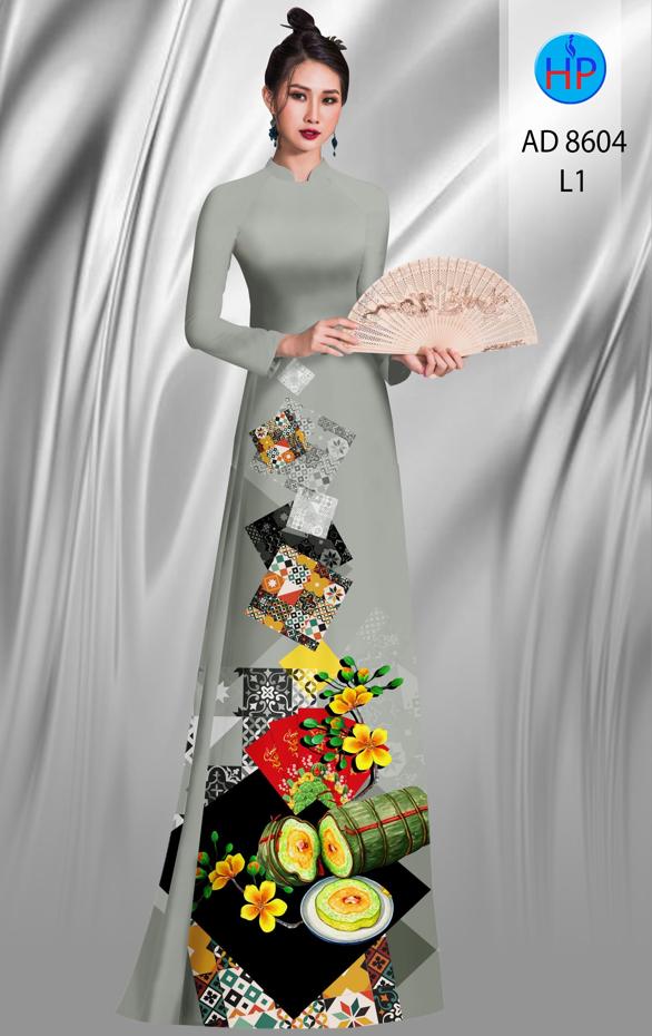 Vải Áo Dài Hoa Mai Tết thiết kế 2020 AD 8604 46 Vải Áo Dài Hoa Mai Tết thiết kế 2020 AD 8604