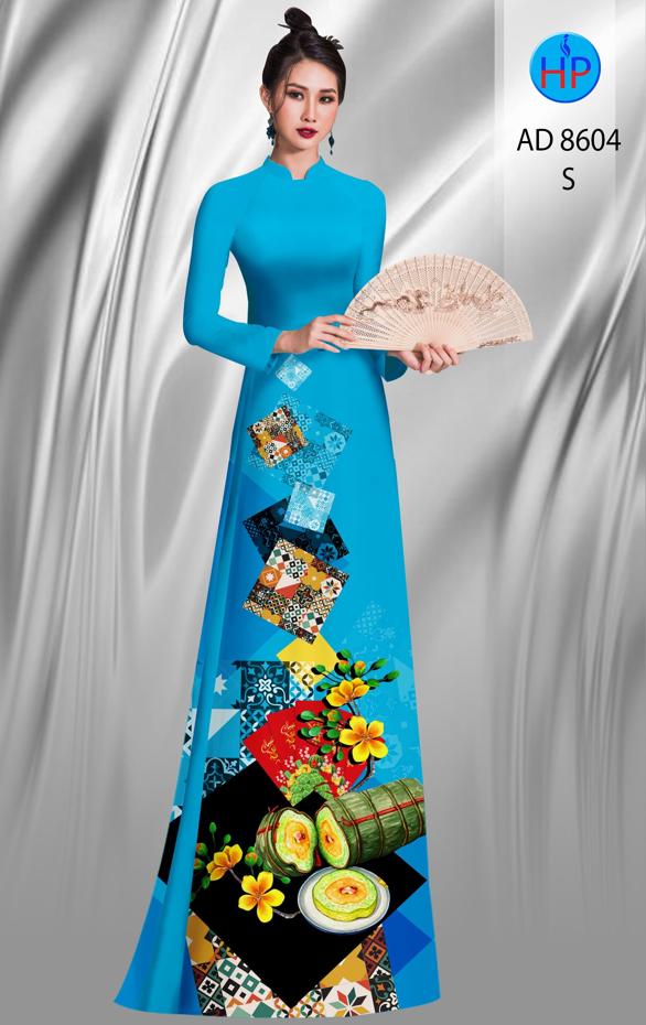 Vải Áo Dài Hoa Mai Tết thiết kế 2020 AD 8604 44 Vải Áo Dài Hoa Mai Tết thiết kế 2020 AD 8604