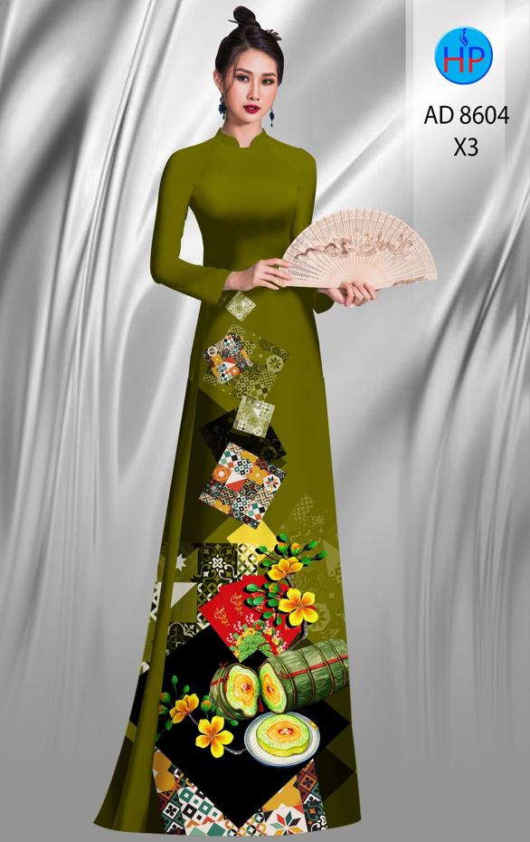 Vải Áo Dài Hoa Mai Tết thiết kế 2020 AD 8604 49 Vải Áo Dài Hoa Mai Tết thiết kế 2020 AD 8604