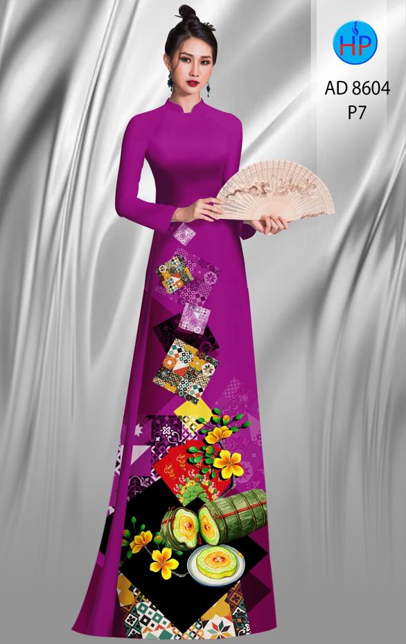 Vải Áo Dài Hoa Mai Tết thiết kế 2020 AD 8604 52 Vải Áo Dài Hoa Mai Tết thiết kế 2020 AD 8604