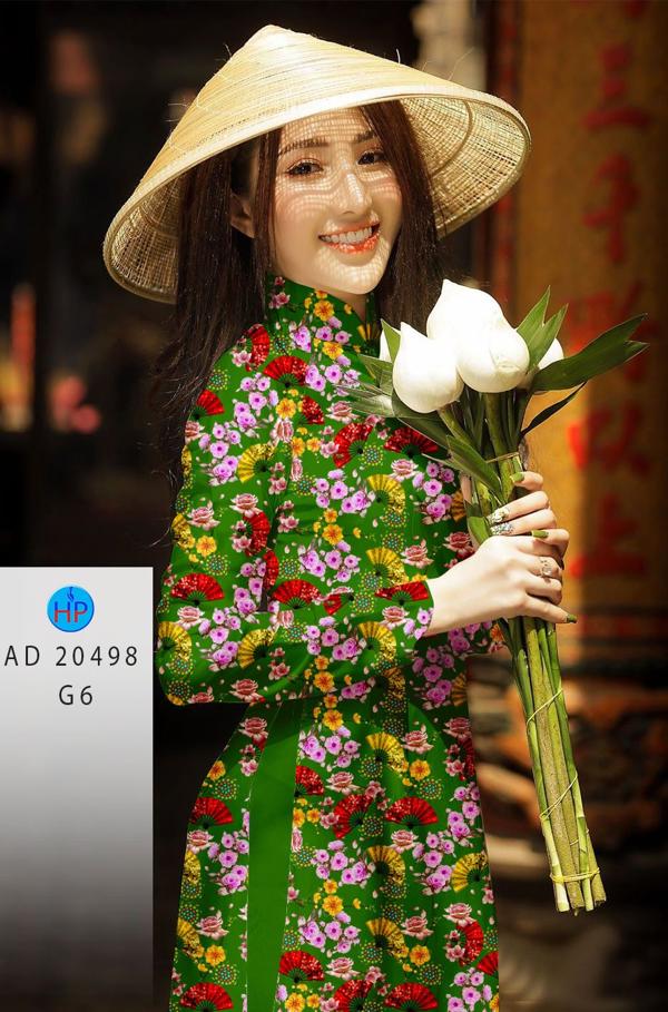 Vải Áo Dài Hoa Nhí kiểu mới AD 20498 50 Vải Áo Dài Hoa Nhí kiểu mới AD 20498