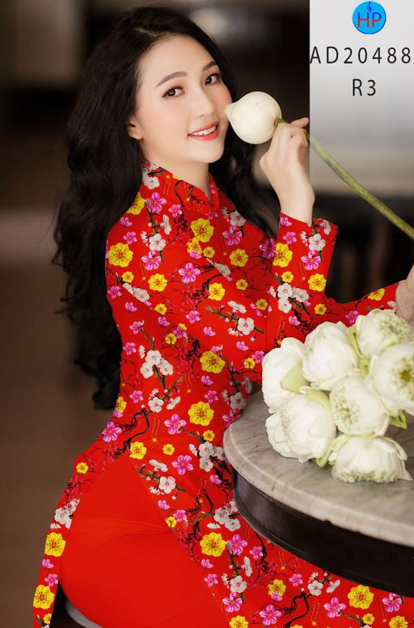 Vải Áo Dài Hoa Đều thiết kế 2020 AD 20488