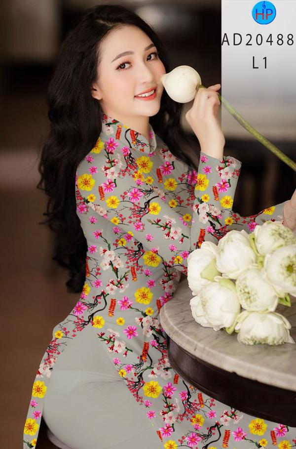 Vải Áo Dài Hoa Đều thiết kế 2020 AD 20488