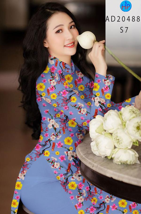 Vải Áo Dài Hoa Đều thiết kế 2020 AD 20488
