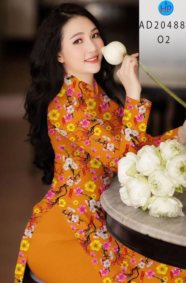 Vải Áo Dài Hoa Đều thiết kế 2020 AD 20488