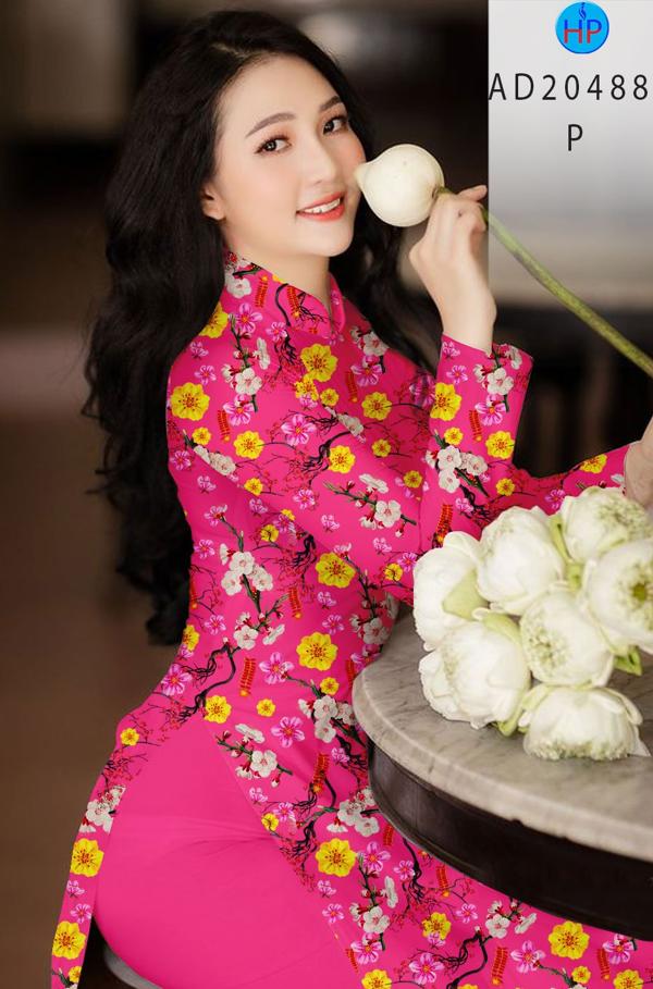 Vải Áo Dài Hoa Đều thiết kế 2020 AD 20488
