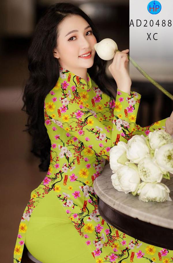 Vải Áo Dài Hoa Đều thiết kế 2020 AD 20488