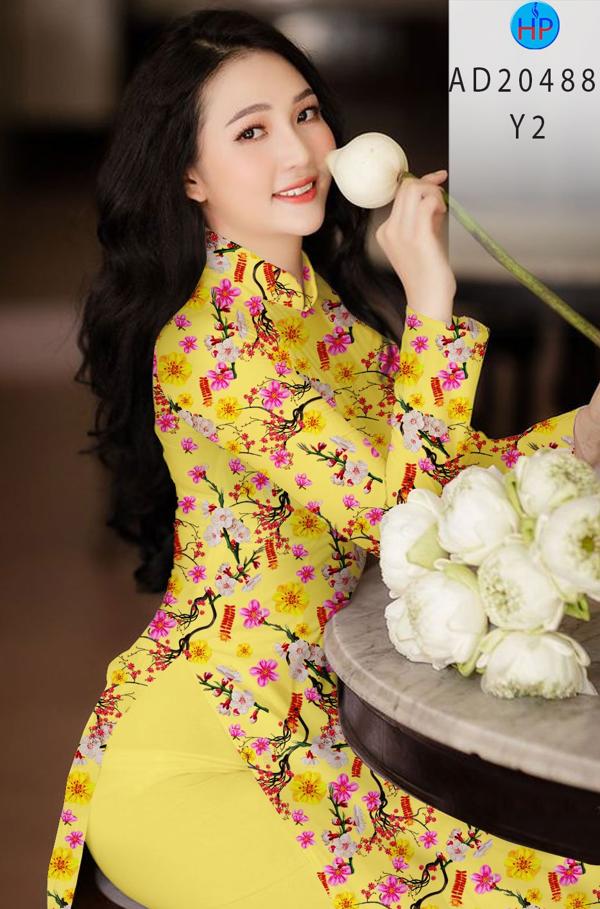 Vải Áo Dài Hoa Đều thiết kế 2020 AD 20488
