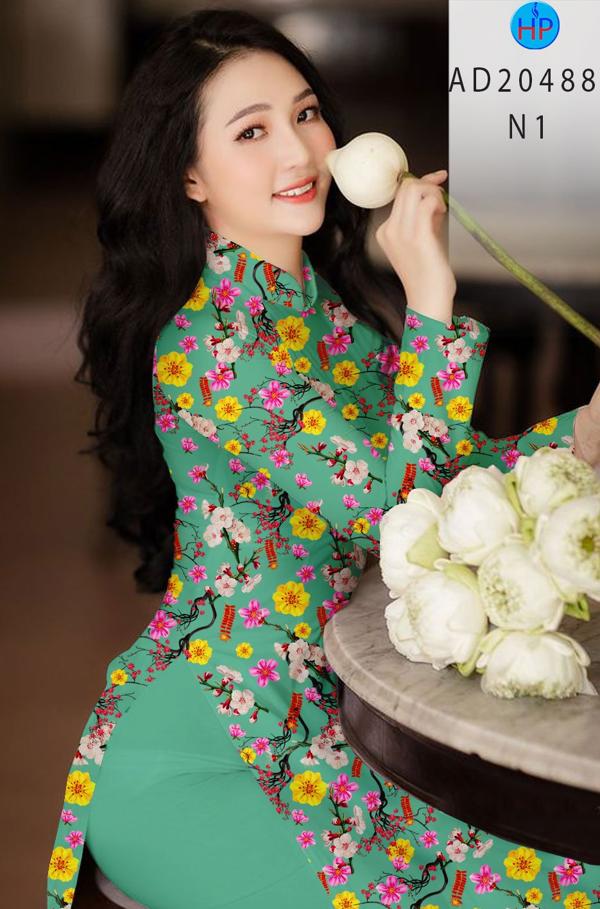 Vải Áo Dài Hoa Đều thiết kế 2020 AD 20488