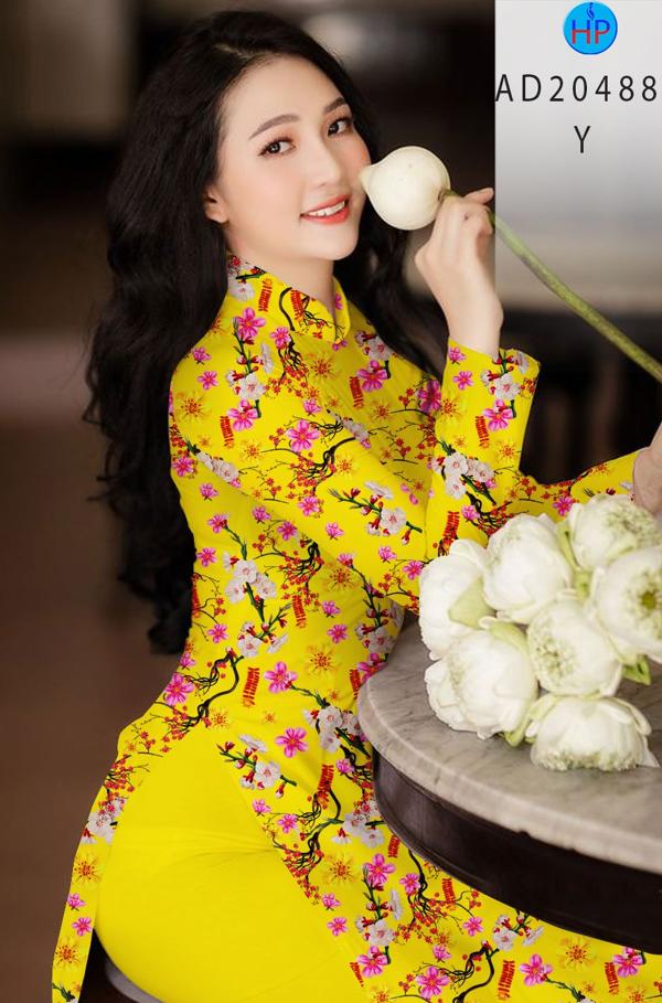 Vải Áo Dài Hoa Đều thiết kế 2020 AD 20488