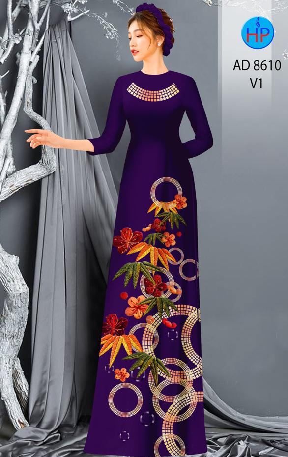 Vải Áo Dài Hoa In 3D kiểu mới AD 8610