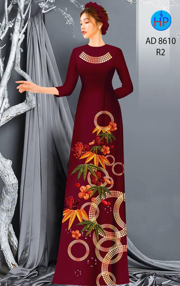 Vải Áo Dài Hoa In 3D kiểu mới AD 8610