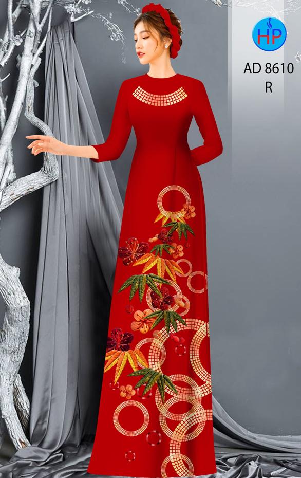Vải Áo Dài Hoa In 3D kiểu mới AD 8610