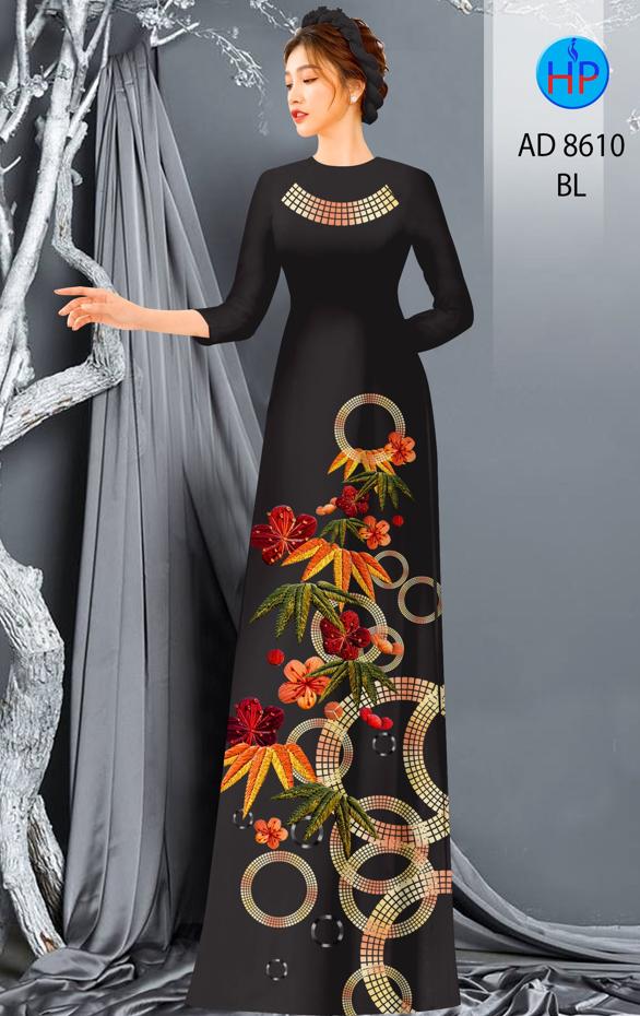 Vải Áo Dài Hoa In 3D kiểu mới AD 8610