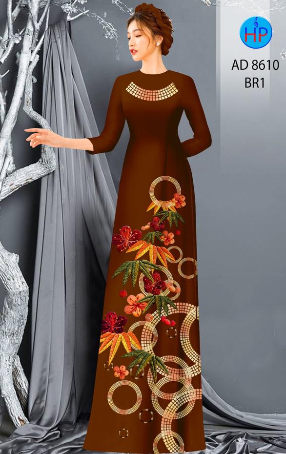 Vải Áo Dài Hoa In 3D kiểu mới AD 8610