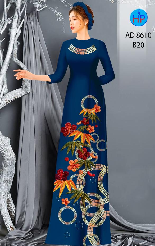 Vải Áo Dài Hoa In 3D kiểu mới AD 8610