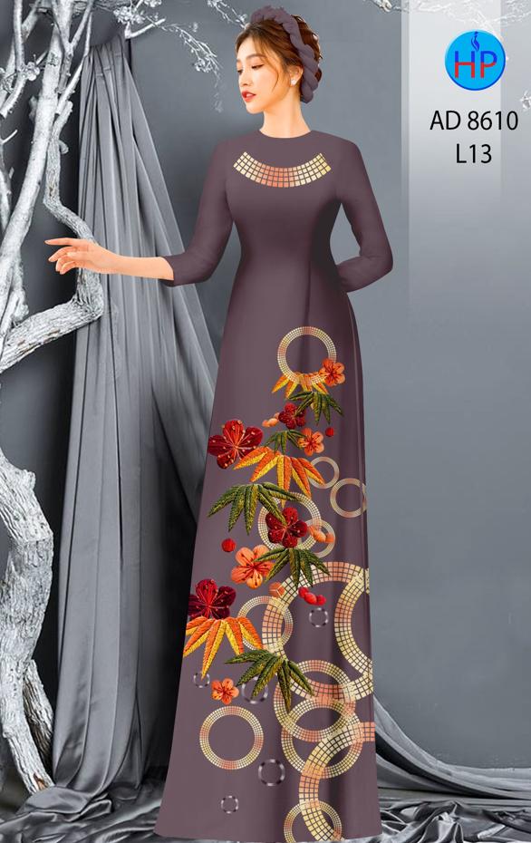 Vải Áo Dài Hoa In 3D kiểu mới AD 8610