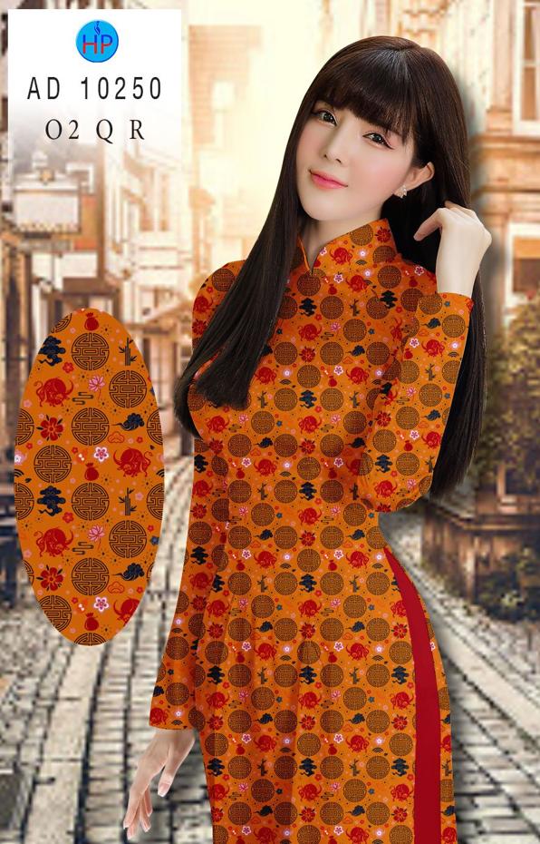 Vải Áo Dài Hoa Văn Đều mới ra AD 10250