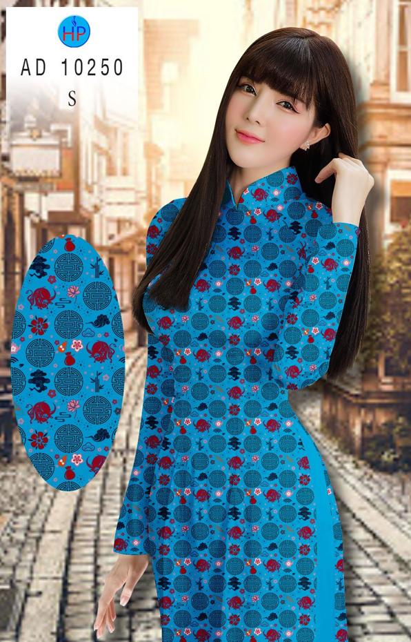 Vải Áo Dài Hoa Văn Đều mới ra AD 10250