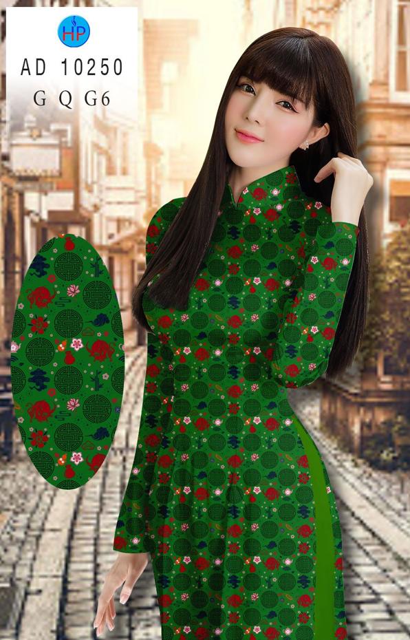 Vải Áo Dài Hoa Văn Đều mới ra AD 10250