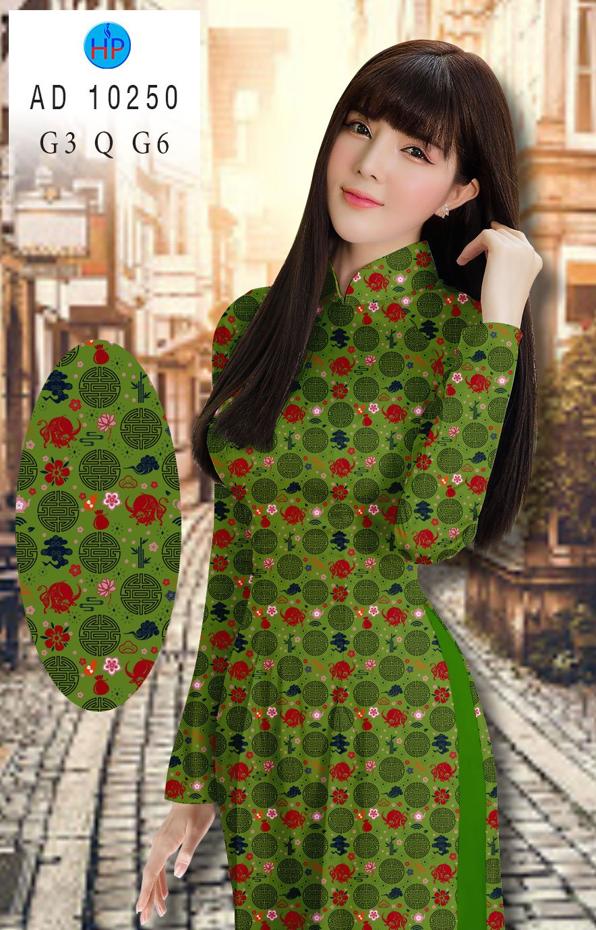 Vải Áo Dài Hoa Văn Đều mới ra AD 10250