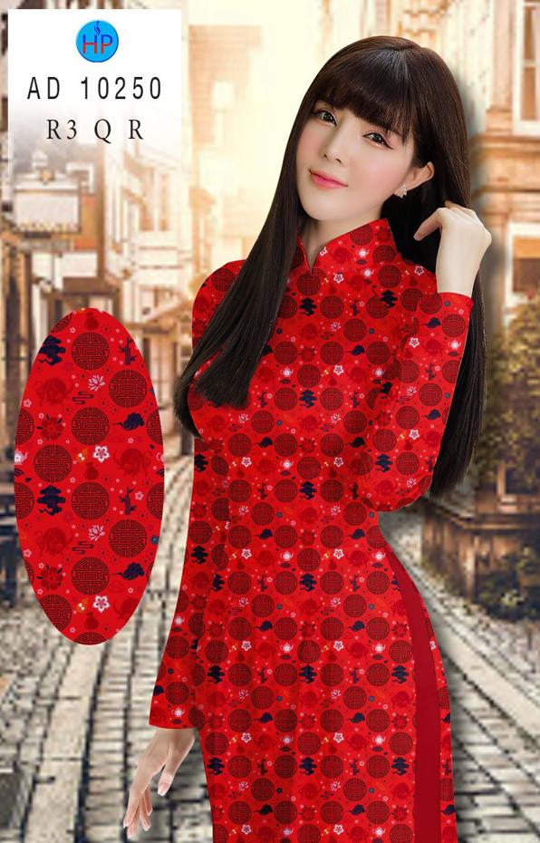 Vải Áo Dài Hoa Văn Đều mới ra AD 10250