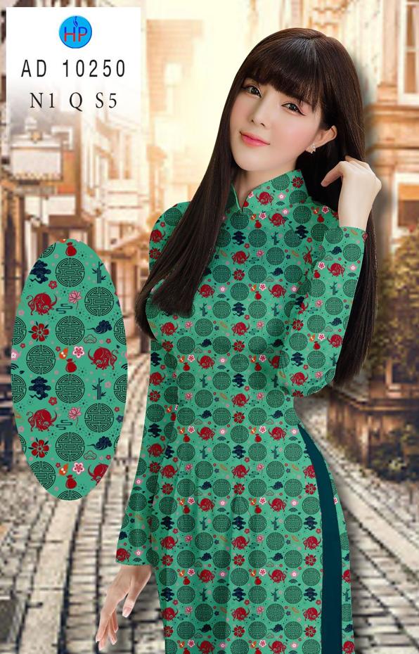 Vải Áo Dài Hoa Văn Đều mới ra AD 10250