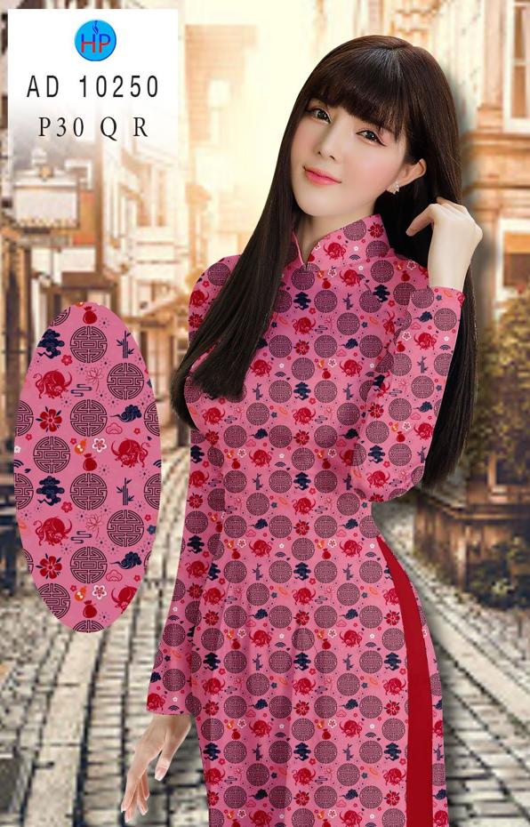 Vải Áo Dài Hoa Văn Đều mới ra AD 10250