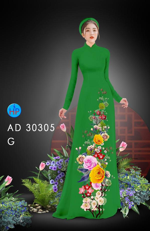 Vải Áo Dài Hoa In 3D mới ra AD 30305 37 Vải Áo Dài Hoa In 3D mới ra AD 30305