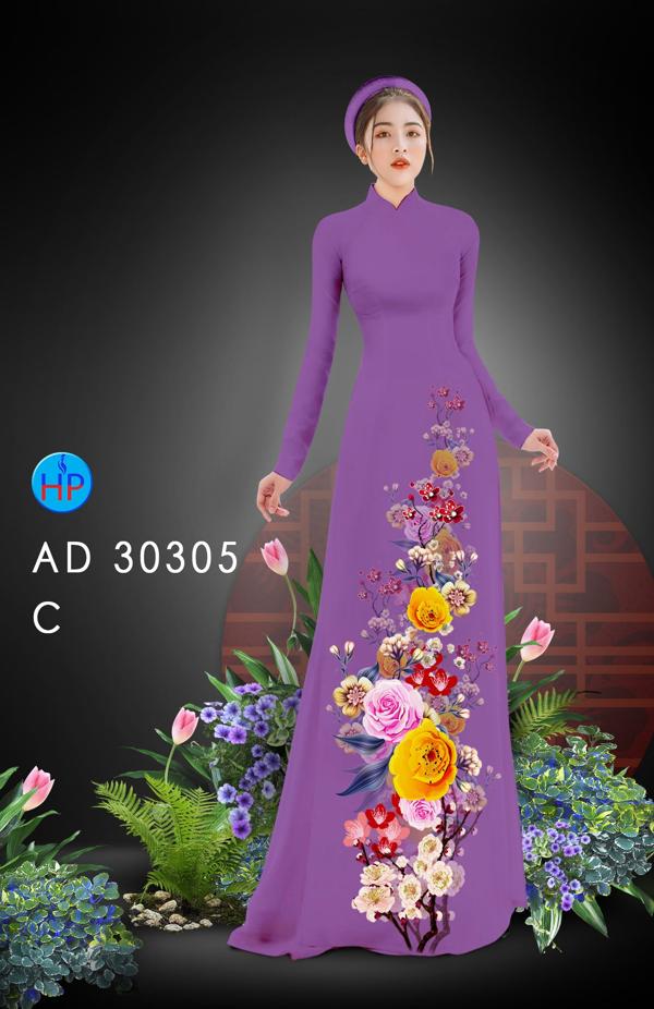 Vải Áo Dài Hoa In 3D mới ra AD 30305 43 Vải Áo Dài Hoa In 3D mới ra AD 30305