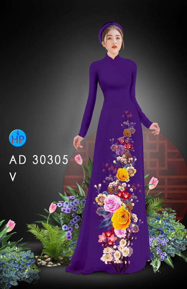 Vải Áo Dài Hoa In 3D mới ra AD 30305 46 Vải Áo Dài Hoa In 3D mới ra AD 30305