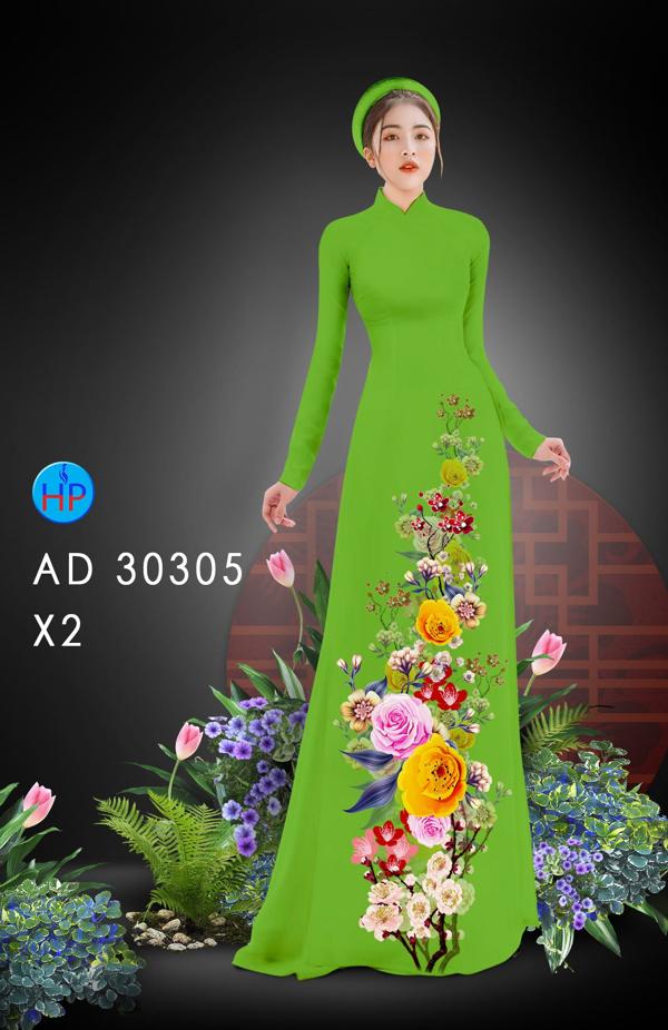 Vải Áo Dài Hoa In 3D mới ra AD 30305 44 Vải Áo Dài Hoa In 3D mới ra AD 30305