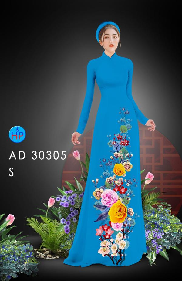 Vải Áo Dài Hoa In 3D mới ra AD 30305 45 Vải Áo Dài Hoa In 3D mới ra AD 30305