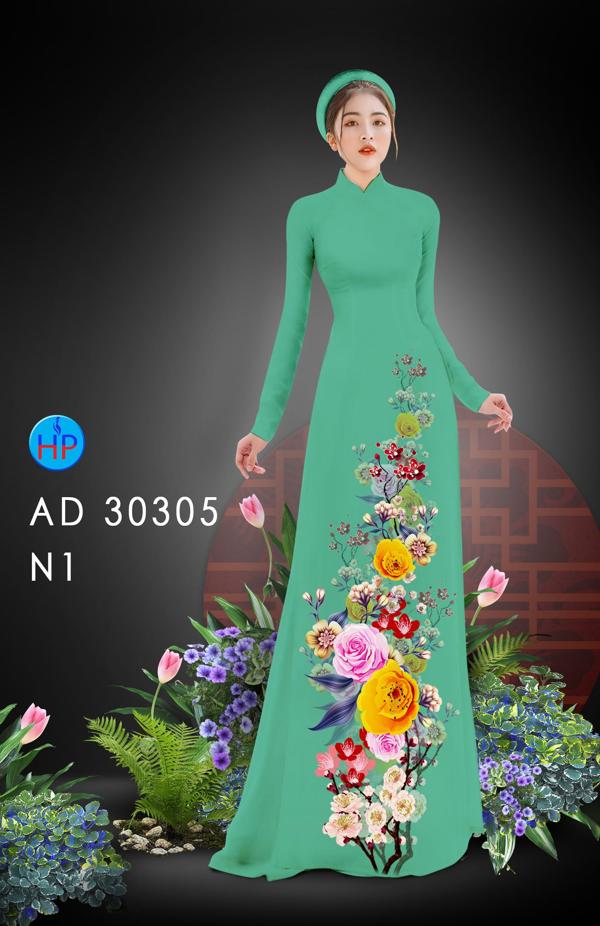 Vải Áo Dài Hoa In 3D mới ra AD 30305 51 Vải Áo Dài Hoa In 3D mới ra AD 30305
